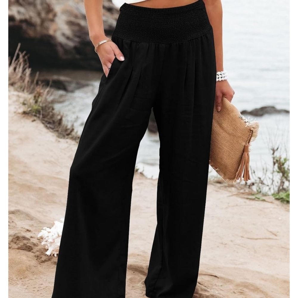 Elegant Black Wide-Leg Pants